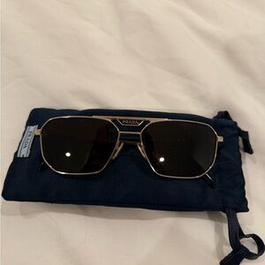 Prada Gold/Brown Aviator Sunglasses